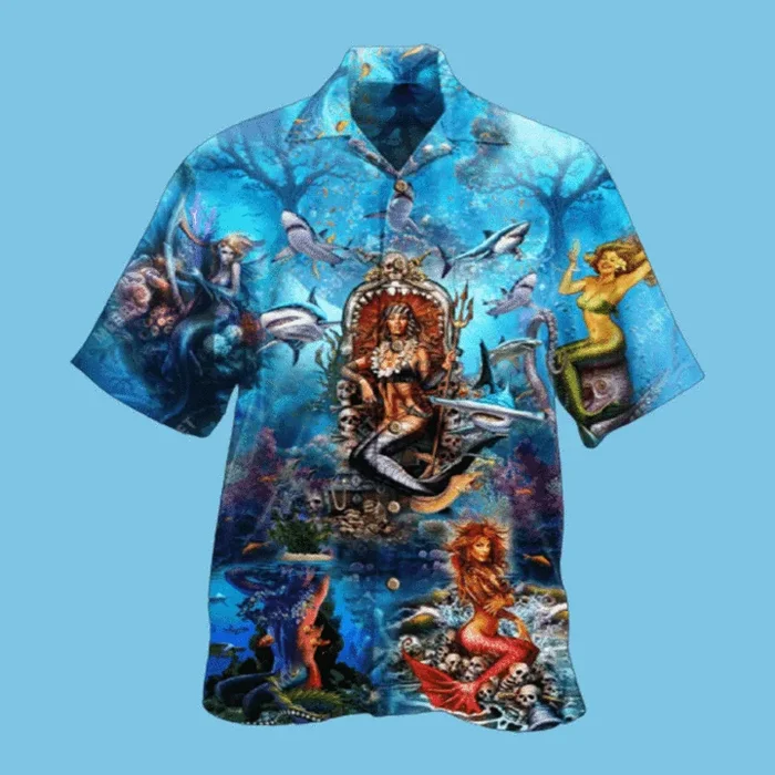 Beautiful Mermaid In The Ocean Hawaiian Shirt – For Men and Women – Fanshubus – Fanshubus.com