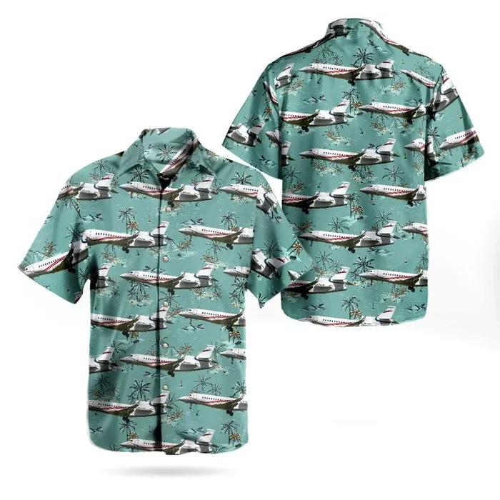 Belgian Air Force Dassault Falcon 7X Hawaiian Shirt – Fanshubus.com