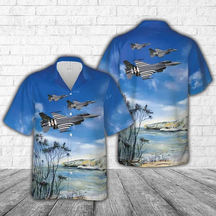 Belgian Air Force General Dynamics F-16AM Fighting Falcon Hawaiian Shirt – Fanshubus.com