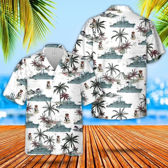 Belgian Navy Minehunter Primula (M924) Hawaiian Shirt – Fanshubus.com