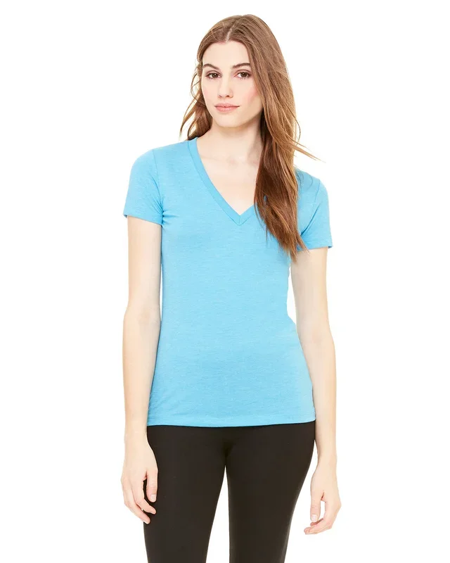 BELLA + CANVAS Ladies’ Triblend Short-Sleeve Deep V-Neck T-Shirt
