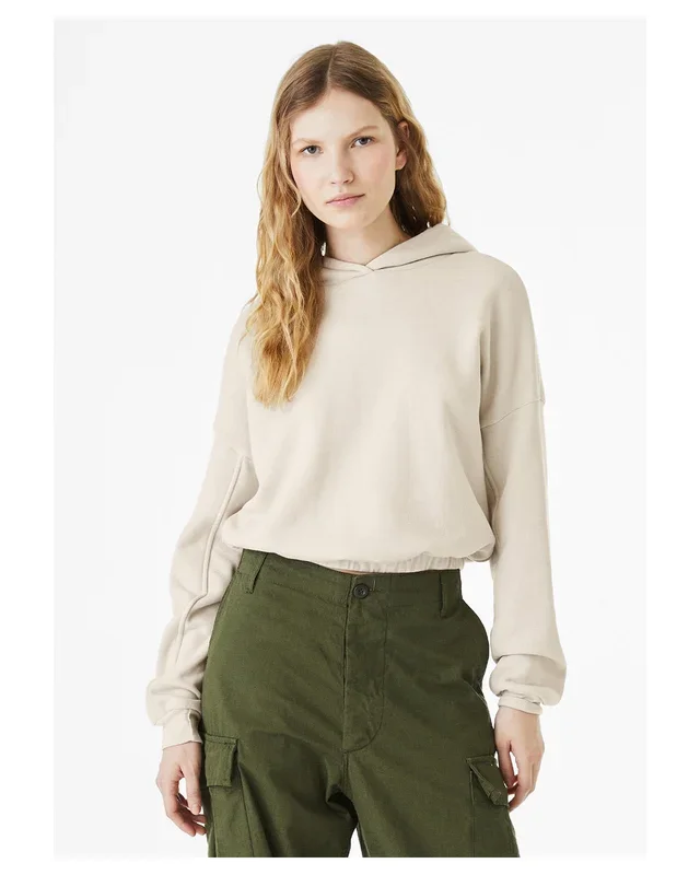 BELLA + CANVAS Women’s Sponge Fleece Cinched Bottom Hoodie