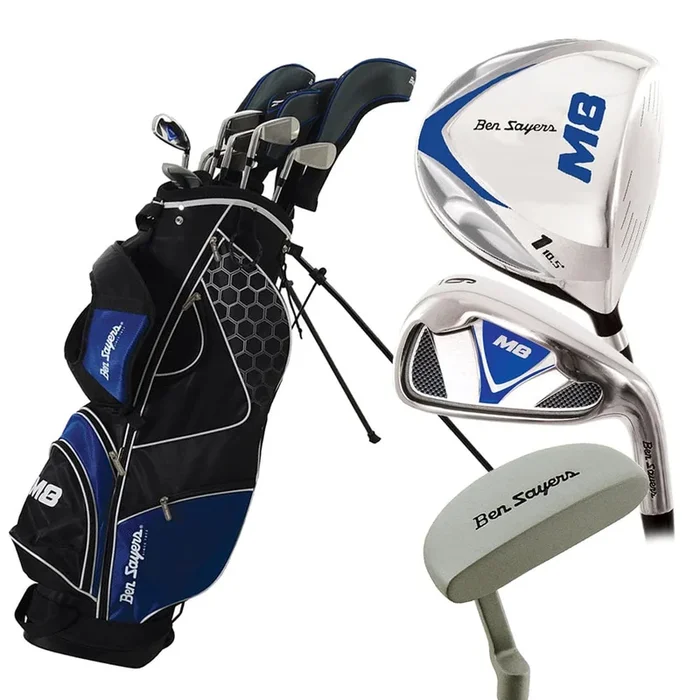 Ben Sayers M8 13-Piece Stand Bag Package Set – Blue – Steel (+1″)