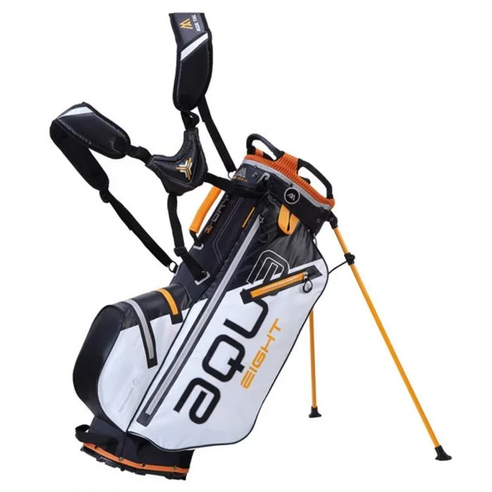 Big Max Aqua 8 Waterproof Stand Bag – White/Black/Orange