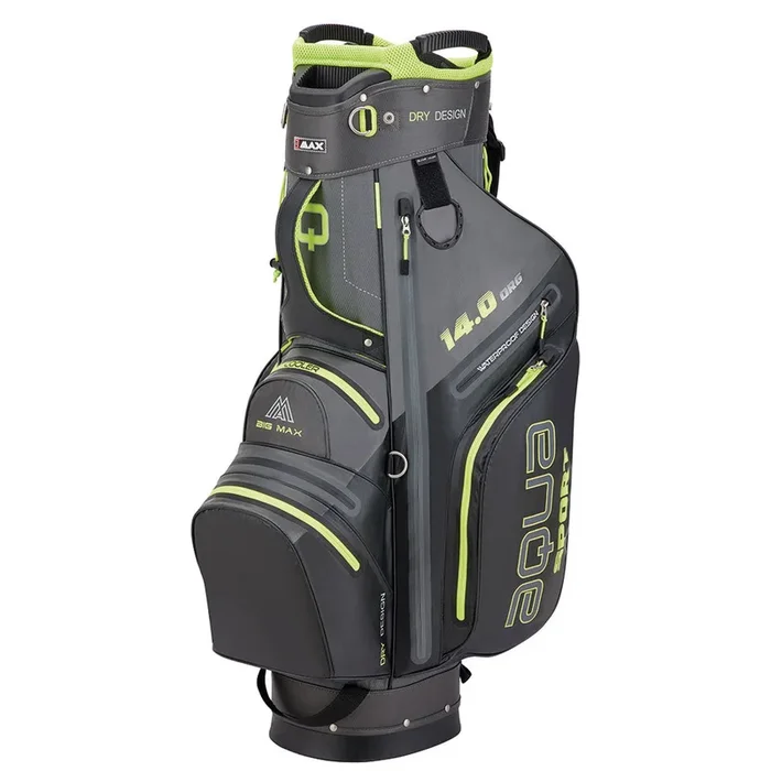 BIG MAX Aqua Sport 3 Waterproof Cart Bag – Charcoal/Black/Lime