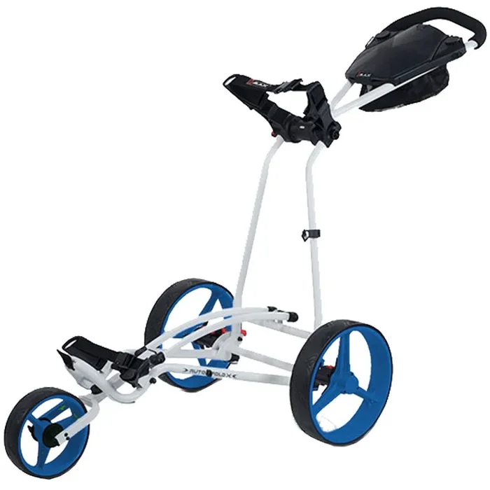 Big Max Autofold X 3-Wheel Push Trolley – White/Cobalt