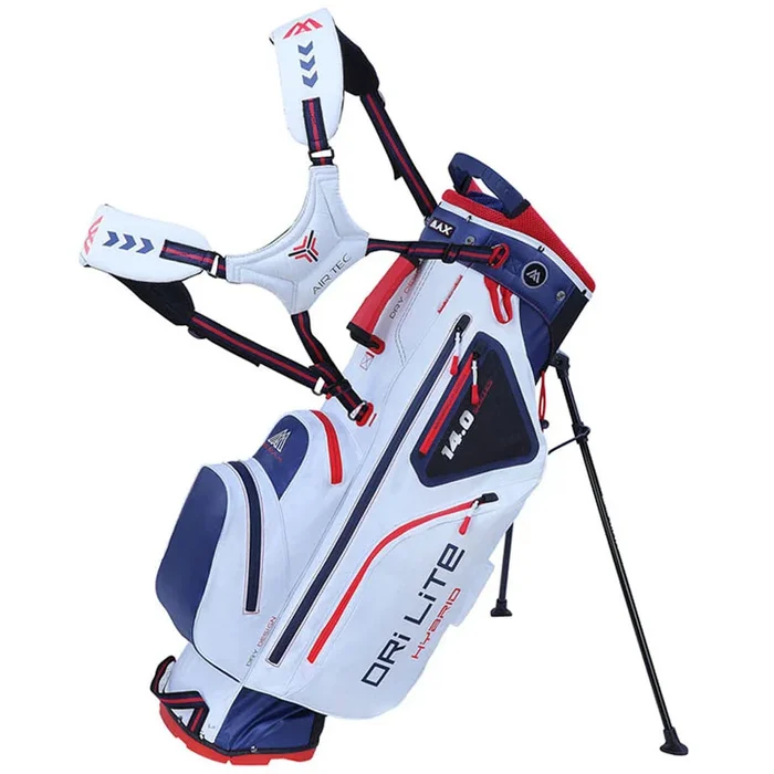Big Max Dri-Lite Hybrid Stand Bag – White/Navy/Red