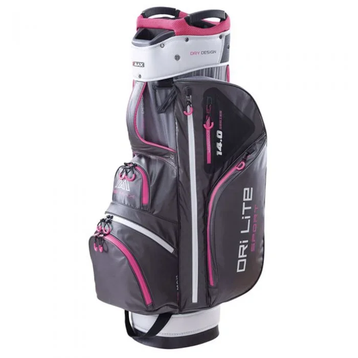 Big Max Dri Lite Sport Cart Bag – Charcoal/Silver/Fuchsia