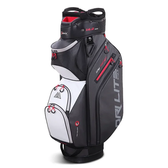 Big Max Dri Lite Style Cart Bag – Charcoal/Black/White/Red