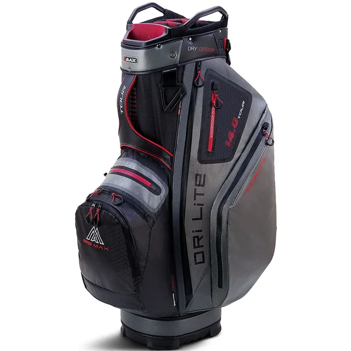 Big Max Dri Lite Tour Cart Bag – Black/Charcoal/Merlot