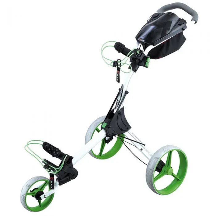 Big Max IQ+ 3-Wheel Push Trolley – White/Lime
