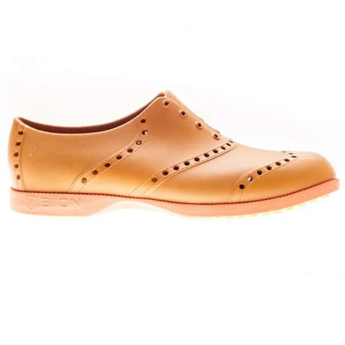 BIION Brights Spikeless Golf Shoes Leather/Orange – 16 Unisex