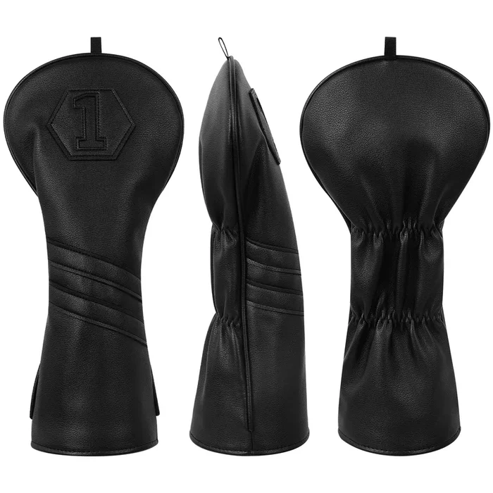 Black Cross Stripe Driver Head Cover Set