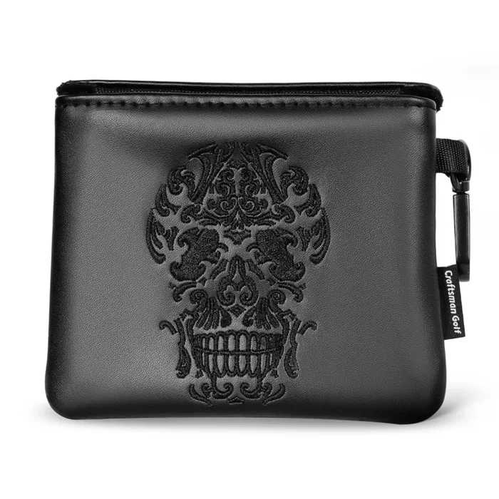 Black PU Skull Embroidery Single-ear Magnet Square Putter Cover