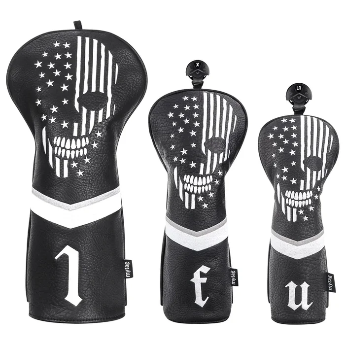 Black Skull Head Cover Set