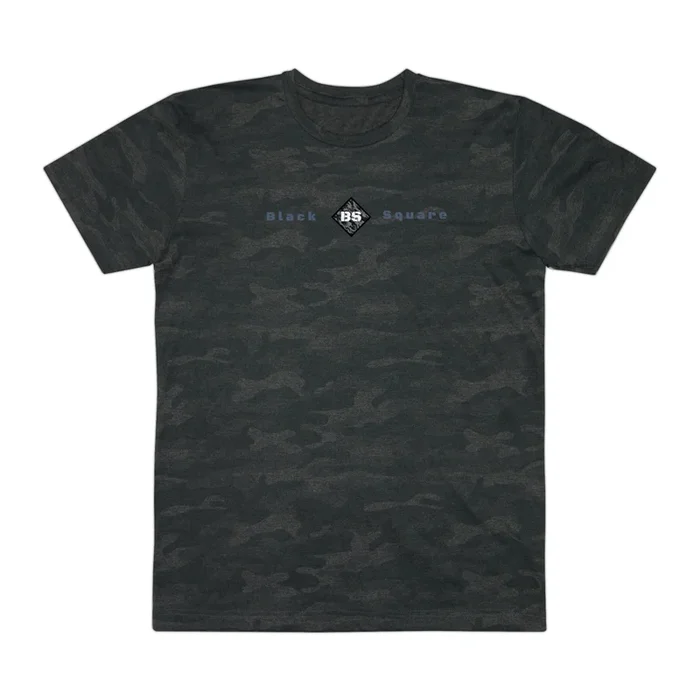 Black Square Black Camo Fine Jersey Tee