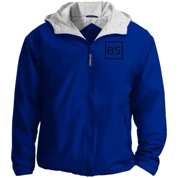 Black Square Nylon Rain Jacket