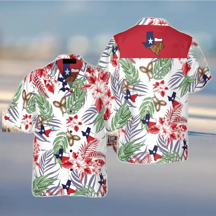 Bluebonnet Texas Hawaiian Shirt Pecan Version Button Down Floral And Flag Texas hawaiian Shirt – Fanshubus – Fanshubus.com