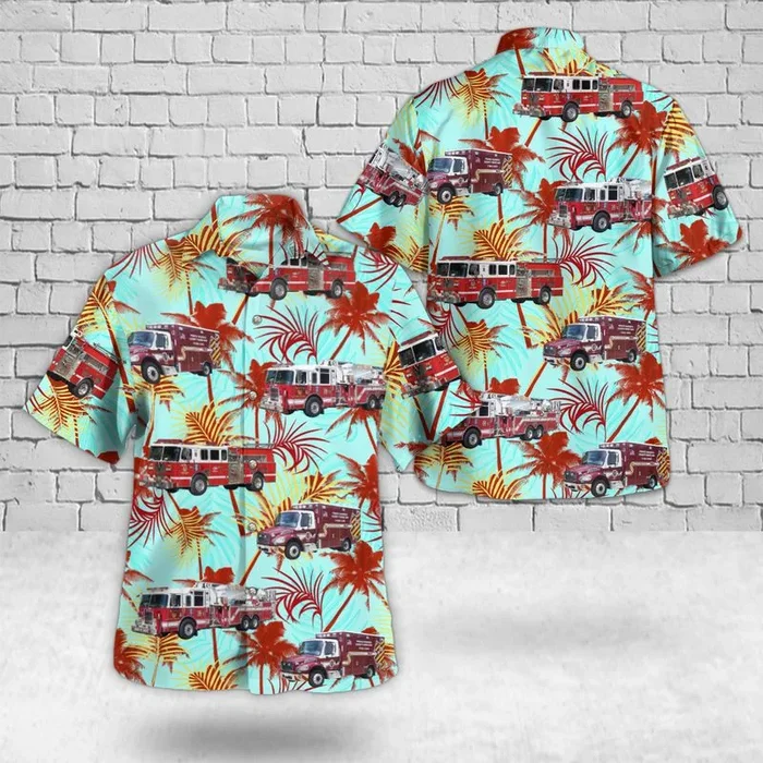 Bowie, Maryland, Bowie Volunteer Fire Department & Rescue Squad, Inc. Station 39 Hawaiian Shirt – Fanshubus.com