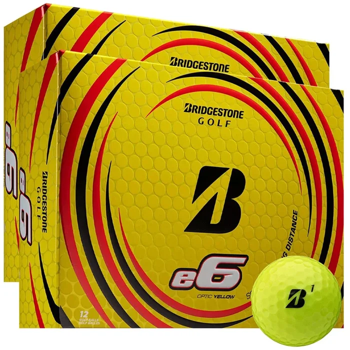 Bridgestone E6 Golf Balls – Yellow – Double Dozen