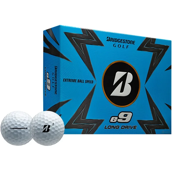 Bridgestone e9 Long Drive Golf Balls – White – 12 Pack