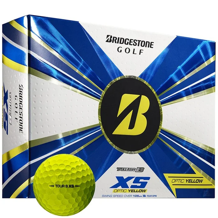 Bridgestone Tour B XS Golf Balls – Yellow – 12 Pack