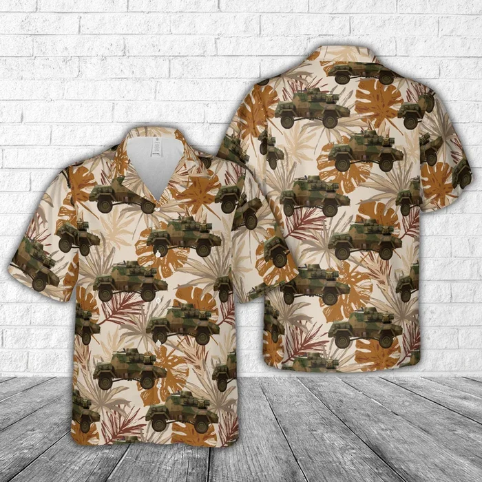 British Army Otter Mk.I, British 23th Armoured Brigade Hawaiian Shirt – Fanshubus.com