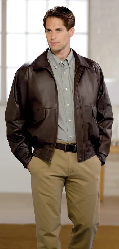 Burk’s Bay Men’s Buffed Bomber Brown