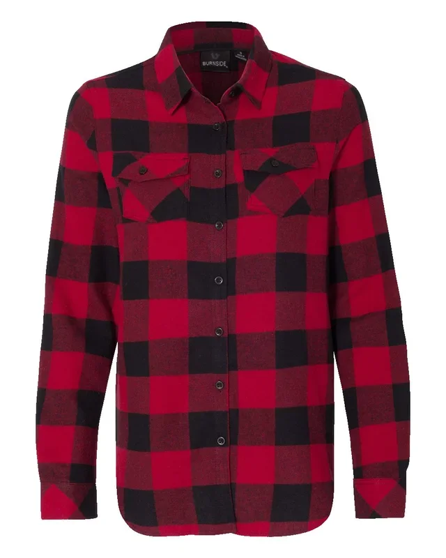 Burnside Women’s Yarn-Dyed Long Sleeve Flannel Shirt