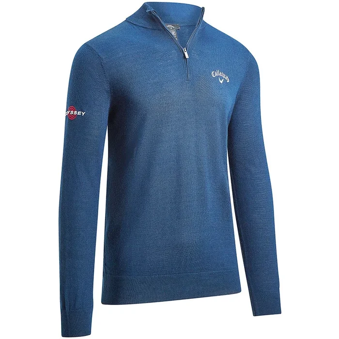 Callaway 1/4 Zip Blended Merino Pullover – Moody Blue