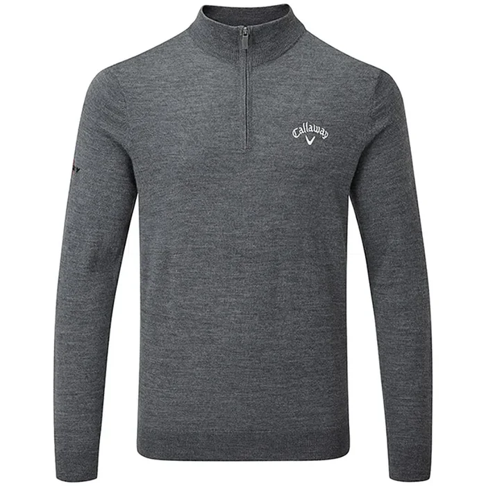 Callaway 1/4 Zip Blended Merino Pullover – Steel Heather
