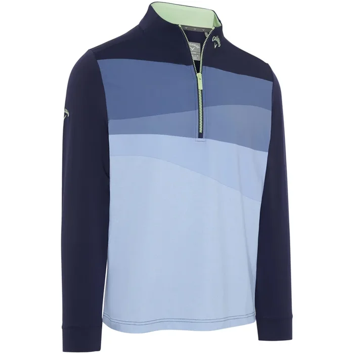 Callaway 1/4 Zip Printed Blocked Pullover – Peacoat