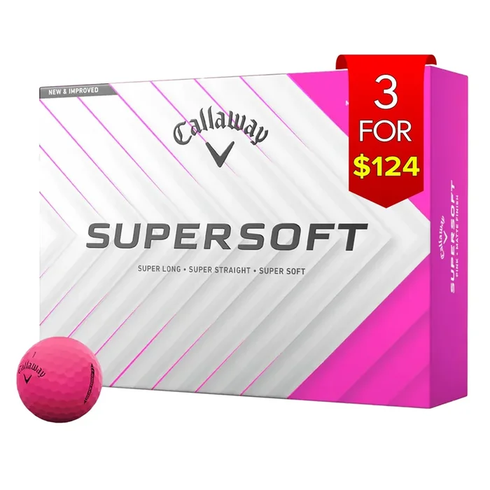 Callaway 2025 Supersoft Golf Balls – Pink
