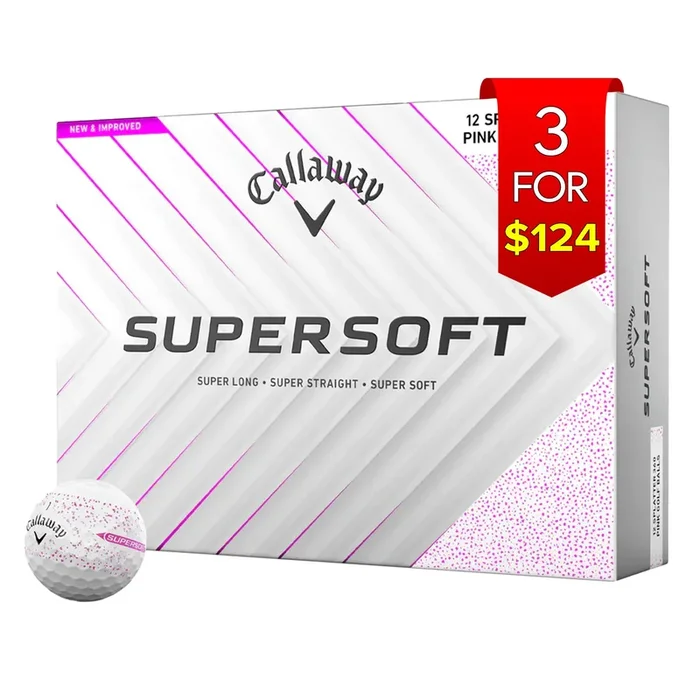 Callaway 2025 Supersoft Golf Balls Dozen – Splatter Pink