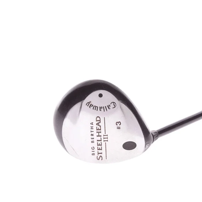 Callaway Big Bertha Steelhead III Graphite Men’s Left Hand Fairway 3 Wood 15 Degree Firm – System III
