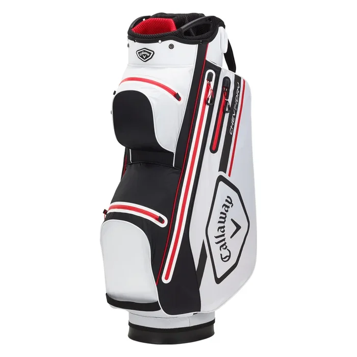 Callaway Chev Dry 14 Waterproof Cart Bag – White/Black/Red