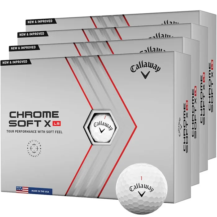 Callaway Chrome Soft X LS Golf Balls – White – 4 for 3 (48 Pack)