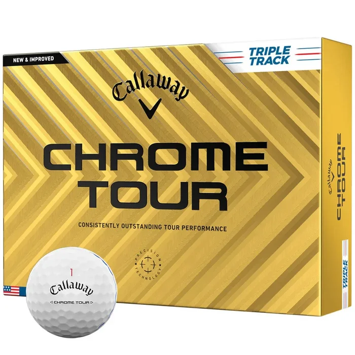 Callaway Chrome Tour Triple Track Golf Balls – White – 12 Pack