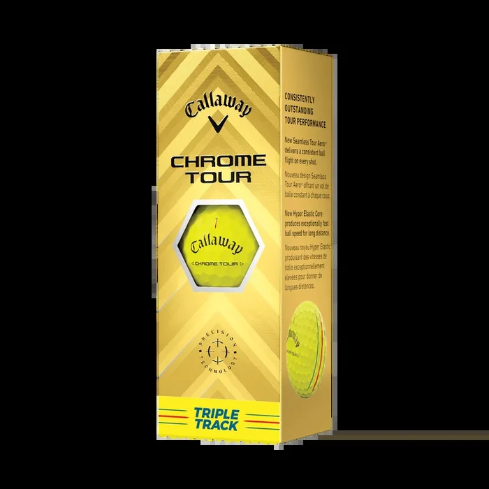 Callaway Chrome Tour Triple Track Yellow Golf Balls – Sleeve