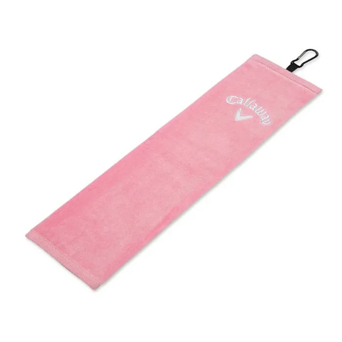 Callaway Cotton Tri-Fold Towel – Pink