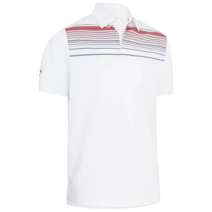 Callaway Energised Stripe Polo Shirt – Bright White