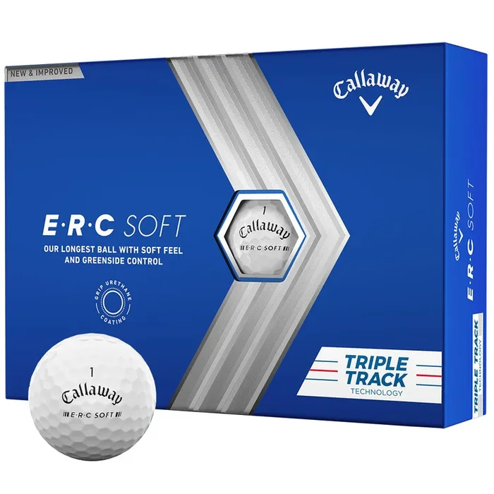 Callaway ERC Soft Triple Track Golf Balls – White – 12 Pack