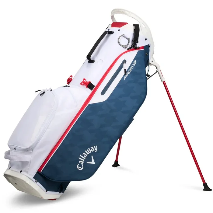 Callaway Fairway C Stand Bag – White/Navy Houndstooth/Red