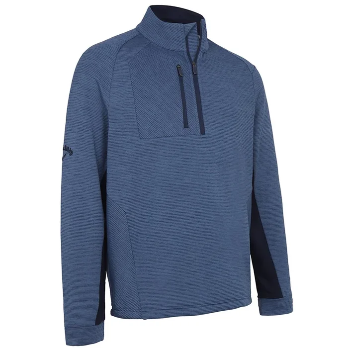 Callaway Heather Eco Stripe Fleece – Dark Navy Heather