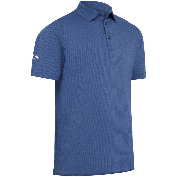 Callaway Heathered Jacquard Polo Shirt – Peacoat Heather