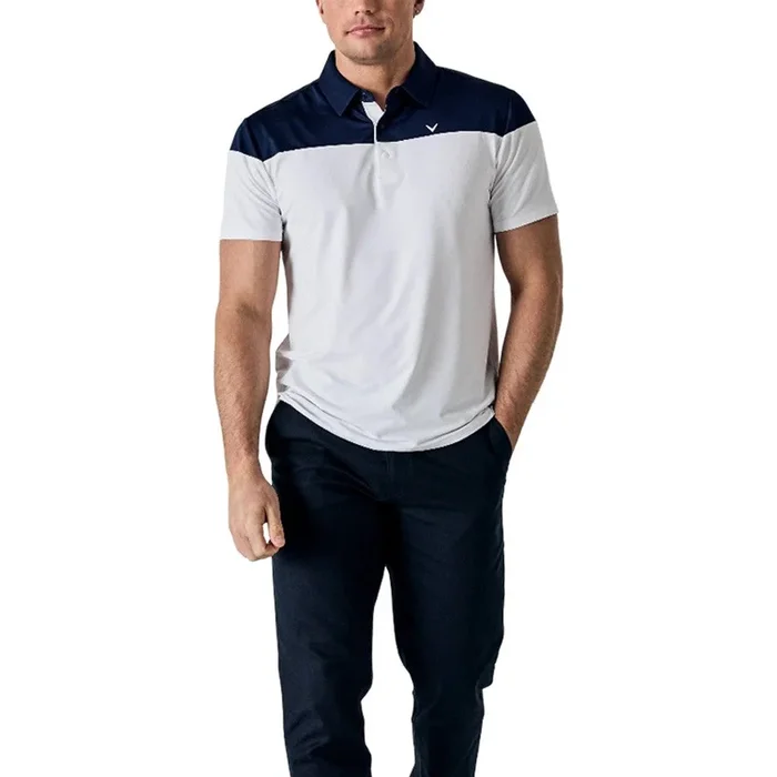 Callaway Legacy Collection Triple Track Block Golf Polo Medieval Blue – SP25 Men