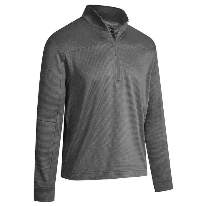 Callaway Pierced Waffle 1/4 Zip Pullover – Castlerock Heather