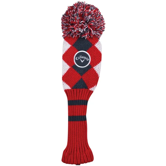 Callaway Pom Pom X Hybrid Headcover – Red/Titanium/White