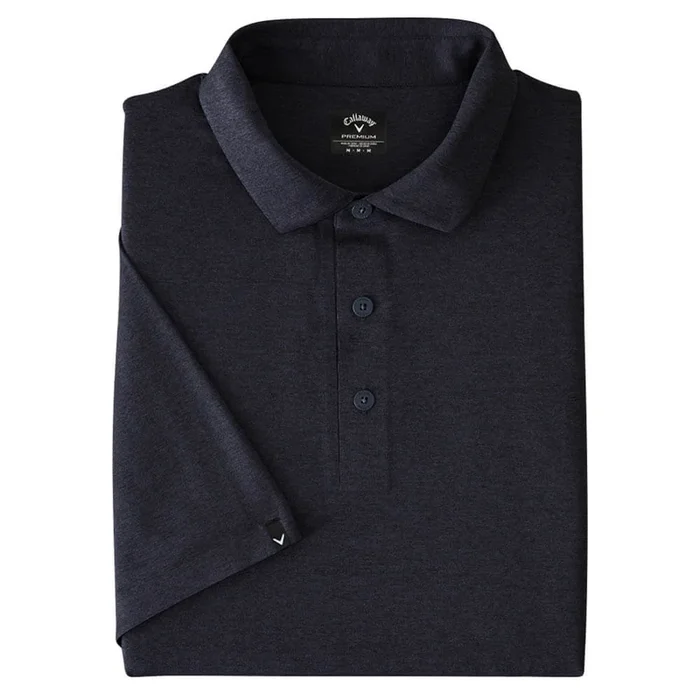 Callaway Premium Fineline Soft Touch Golf Polo Ebony Heather – SS25 Men