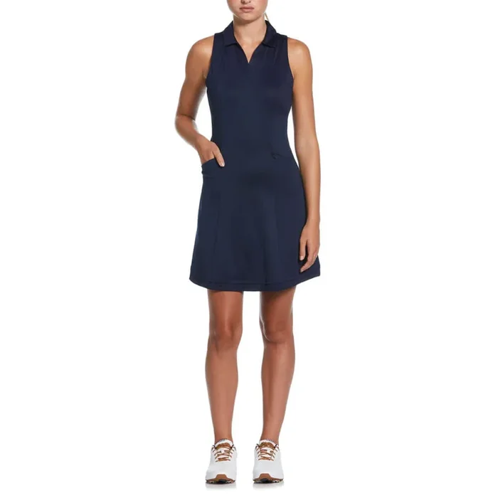 Callaway Sleeveless Flounce Golf Dress (with Mesh) Peacoat – SP25 Women